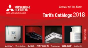 Tarifa catálogo abril 2018 (Mitsubishi Electric - Aires acondicionados)
